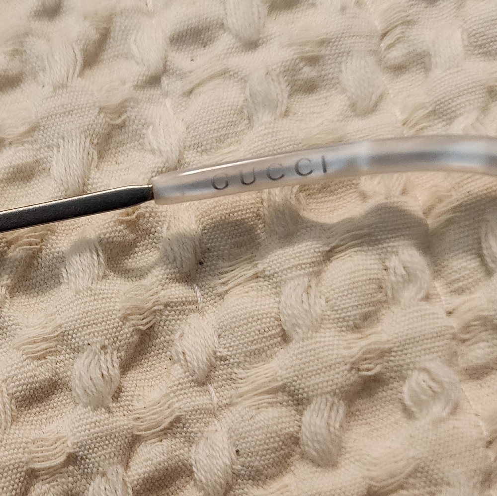 Gucci Style #GG0642S Mother Of Pearl Style Sunglasses Silver Gemstone Frame $565 - Picture 9 of 14